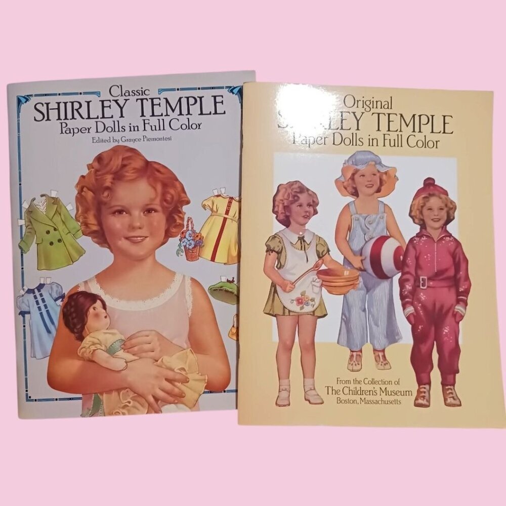 Classic & Original Shirley Temple Paper Dolls In Full Color Set of 2